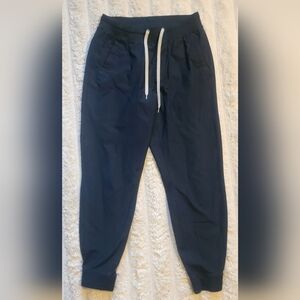 Vuori Navy Blue Sweatpants Joggers with White Drawstring